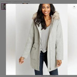 Maurice's Women's gray wool blend parka jacket coat